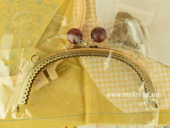 Набір для творчості Клатч з фермуаром В-02 Ромашкі на жовтому, 16,5*20 см 
