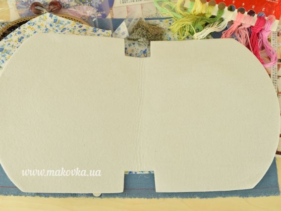 Набір для творчості Клатч з фермуаром В-05 Квітковий букет на джинс, 16,5*20 см 