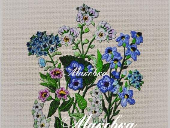 Флизелин водорастворимый с рисунком НС4001 Травы, Несу красу, гладь Флизелин водорастворимый с рисунком НС4001 Травы, Несу красу, гладь