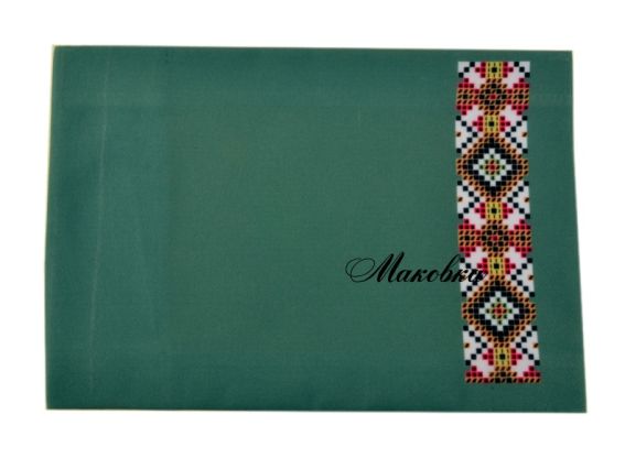 Обложка на паспорт под вышивку №02 Вышиванка, зеленая Обложка на паспорт под вышивку №02 Вышиванка, зеленая