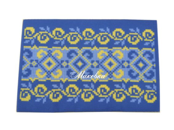 Обложка на паспорт под вышивку №03 Орнамент, синяя Обложка на паспорт под вышивку №03 Орнамент, синяя