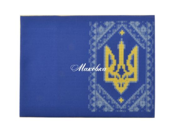 Обложка на паспорт под вышивку №06 Герб, синяя Обложка на паспорт под вышивку №06 Герб, синяя
