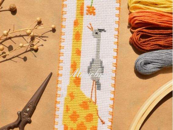 Закладка Жираф SK2-12, Повитруля набор для вышивания нитками Закладка Жираф SK2-12, Повитруля набор для вышивания нитками