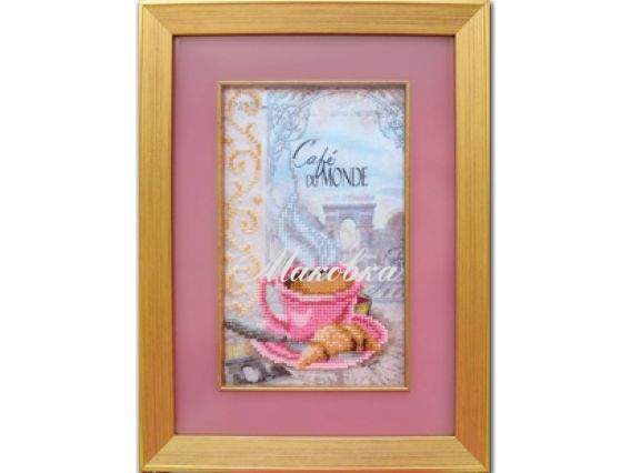 Вышивка бісером Кофе с круасаном, НБ7 02, Повитруля