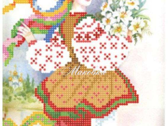 Вышивка бісером Украиночка НГ 01 Повитруля