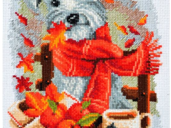 Вышивка нитками Уайт-терьер, П4 015, Повитруля Вышивка нитками Уайт-терьер, П4 015, Повитруля