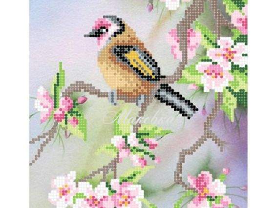 Схема (рисунок) на ткани Б4 20 Весенние песни, Повитруля Схема (рисунок) на ткани Б4 20 Весенние песни, Повитруля