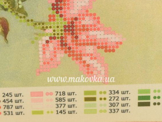 Схема на тканині для вишивання бісером Б6 35 Вечірні троянди Повітруля, атлас
