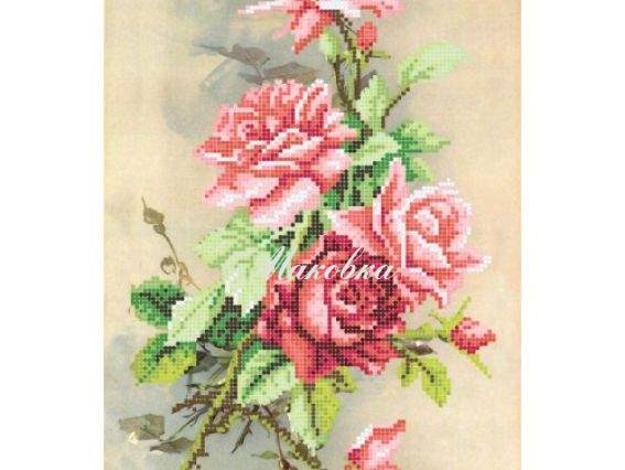 Схема на тканині Б6 35 Вечірні троянди Повітруля, атлас Схема на тканині Б6 35 Вечірні троянди Повітруля, атлас