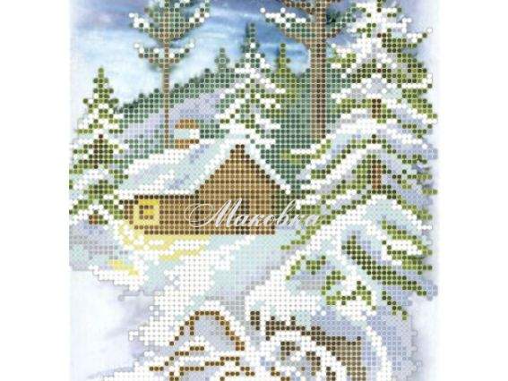 Схема (малюнок) на тканині Б5-28 Зимова прогулянка, Повітруля Схема (малюнок) на тканині Б5-28 Зимова прогулянка, Повітруля