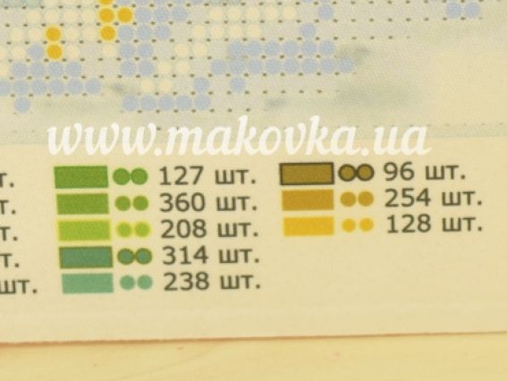 Схема (малюнок) на тканині для вишивання бісером Зимова прогулянка Б5 28 Повітруля