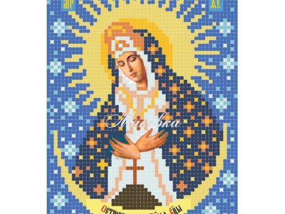 Схема (рисунок) на ткани Божья Матерь Остробрамская Т3 122 Повитруля, под бисер Схема (рисунок) на ткани Божья Матерь Остробрамская Т3 122 Повитруля, под бисер