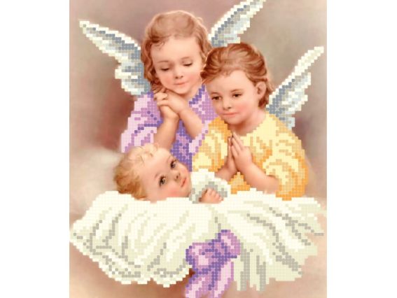 Схема (малюнок) на тканині Янголятка Т3 123 Повітруля , під бісер Схема (малюнок) на тканині Янголятка Т3 123 Повітруля , під бісер