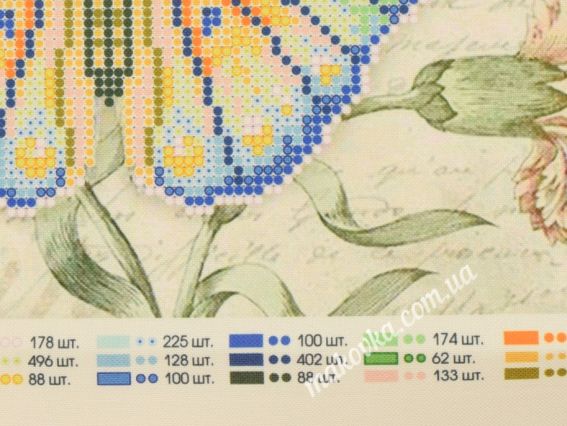 Т4-36 Метелик- Екзотика, друк на тканині для вишивання бісером, Повітруля 