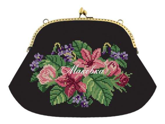 Набор для создания клатча с фермуаром Лилия  ФБ6 03, Повитруля, под вышивку бісером Набор для создания клатча с фермуаром Лилия  ФБ6 03, Повитруля, под вышивку бісером