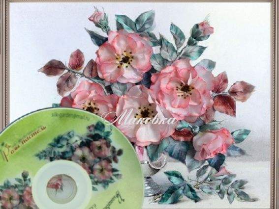 Розы пастель ВЛ-Н-1080 и обучающий ДИСК, вышивка атласными лентами, Шелковый сад Розы пастель ВЛ-Н-1080 и обучающий ДИСК, вышивка атласными лентами, Шелковый сад