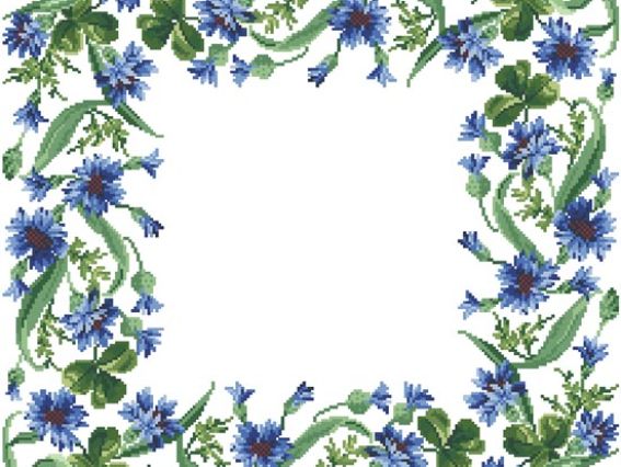 Скатерть под вышивку ТР-035 Весенние васильки, 80х80 (56х56) см, ТМ Барвиста Вишиванка Скатерть под вышивку ТР-035 Весенние васильки, 80х80 (56х56) см, ТМ Барвиста Вишиванка