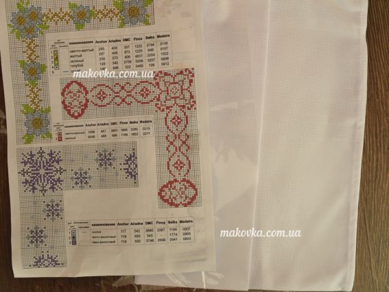 Заготовка Канва-салфетка под вышивку 10.2 ТДК-9 (0,33х0,33) лен,  ЧМ
