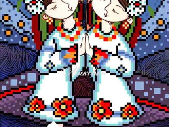 Рисунок на ткани Близнецы, УГ-03, Солес Рисунок на ткани Близнецы, УГ-03, Солес