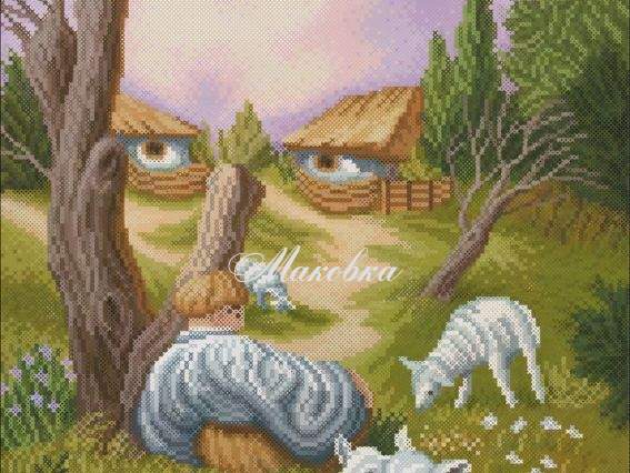 Рисунок на ткани Шевченко. Мені 13 минало, ФШ1 Солес, для вышивки бісером Рисунок на ткани Шевченко. Мені 13 минало, ФШ1 Солес, для вышивки бісером