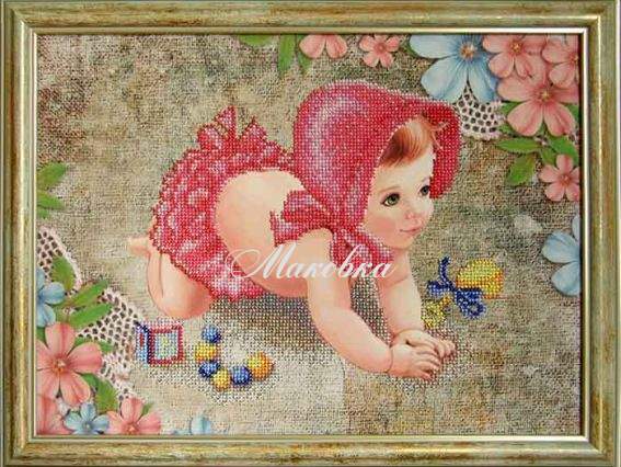 Рисунок на ткани В поисках мамы - дочка, СД-06, Солес, для вышивки бісером Рисунок на ткани В поисках мамы - дочка, СД-06, Солес, для вышивки бісером