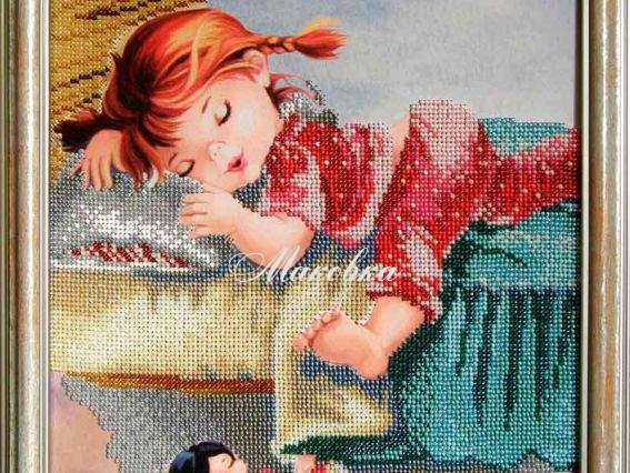 Рисунок на ткани Сладкий сон - Дочка, СД-10, Солес, для вышивки бісером Рисунок на ткани Сладкий сон - Дочка, СД-10, Солес, для вышивки бісером