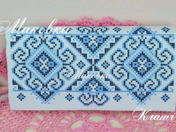 Клатч Синий орнамент КЛ-034, под вышивку, ТМ Барвиста Вишиванка Клатч Синий орнамент КЛ-034, под вышивку, ТМ Барвиста Вишиванка