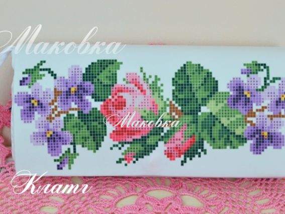 Клатч Роза и фиалки, под вышивку, КЛ 22 ТМ Барвиста Вишиванка Клатч Роза и фиалки, под вышивку, КЛ 22 ТМ Барвиста Вишиванка