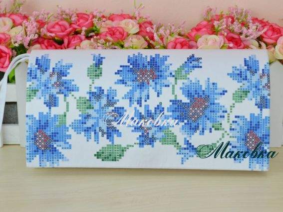 Клатч Васильки, КЛ-051, под вышивку, ТМ Барвиста Вишиванка Клатч Васильки, КЛ-051, под вышивку, ТМ Барвиста Вишиванка