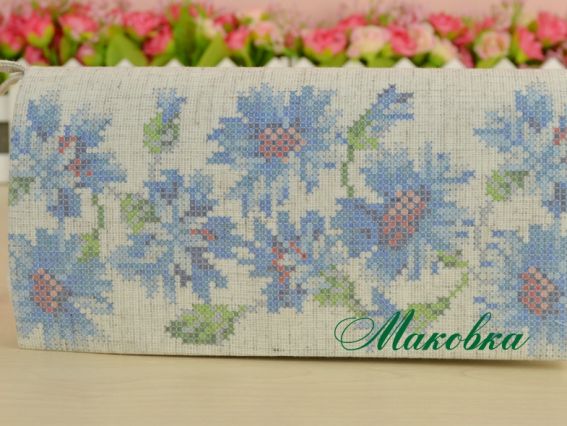 Клатч Васильки, КЛ-051дМ1301 бежевый, под вышивку, ТМ Барвиста Вишиванка Клатч Васильки, КЛ-051дМ1301 бежевый, под вышивку, ТМ Барвиста Вишиванка