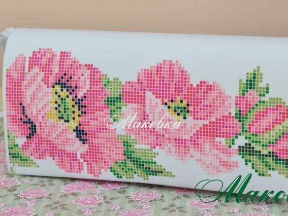 Клатч Розовые цветы, КЛ-042, под вышивку, ТМ Барвиста Вишиванка Клатч Розовые цветы, КЛ-042, под вышивку, ТМ Барвиста Вишиванка