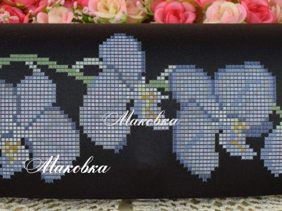 Клатч черный Орхидея КЛ085кЧ ТМ Барвиста Вишиванка Клатч черный Орхидея КЛ085кЧ ТМ Барвиста Вишиванка