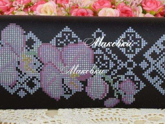 Клатч черный Орхидеи и орнамент КЛ087кЧ ТМ Барвиста Вишиванка Клатч черный Орхидеи и орнамент КЛ087кЧ ТМ Барвиста Вишиванка