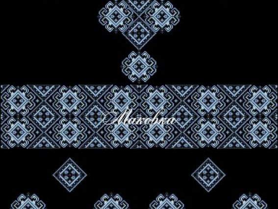 Заготовка вышиванки Блузка черная БЖд-034, Орнамент, ТМ Барвиста Вишиванка Заготовка вышиванки Блузка черная БЖд-034, Орнамент, ТМ Барвиста Вишиванка