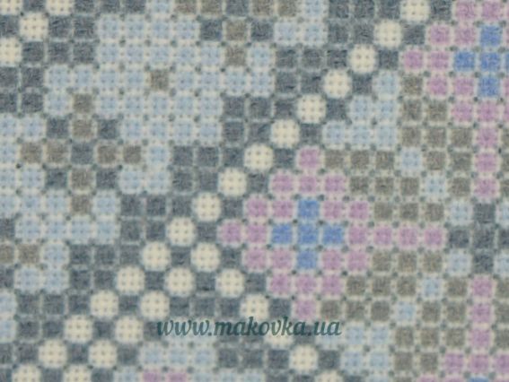 Заготівля для вишиванки Біла з синьо-блакитним орнаментом зірки, БЖ101дБнннннн (домоткана ), Барвиста Вишиванка