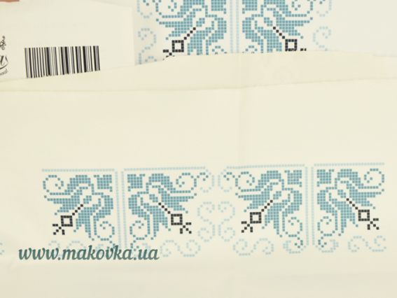 Заготовка для вышивания женской блузки С черным цветочным орнаментом, БЖ116кБнннн (атлас-котон), Барвиста Вишиванка