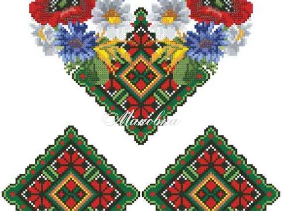 Заготовка для Детской блузки Полевая, БДд-008, Барвиста Вишиванка Заготовка для Детской блузки Полевая, БДд-008, Барвиста Вишиванка