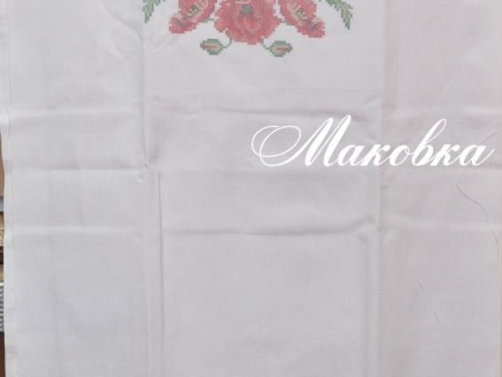 Заготовка для вишивання блузки БЖ-043 (атлас-котон) серія Весільні пари Червоно-чорні троянди, БВ