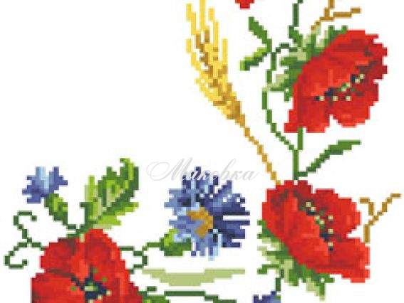 Заготовка для детской юбки Полевые цветы, БДСд-010 (домотканная), Барвиста Вишиванка Заготовка для детской юбки Полевые цветы, БДСд-010 (домотканная), Барвиста Вишиванка