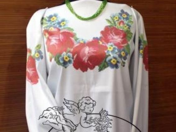 Заготовка для вышивки сорочки Б02 (Розы и незабудки), ТМ Мережка Заготовка для вышивки сорочки Б02 (Розы и незабудки), ТМ Мережка