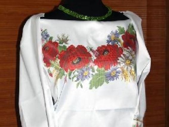 Заготовка для вышивки сорочки Б20 (Розы, васильки и ромашки), ТМ Мережка Заготовка для вышивки сорочки Б20 (Розы, васильки и ромашки), ТМ Мережка