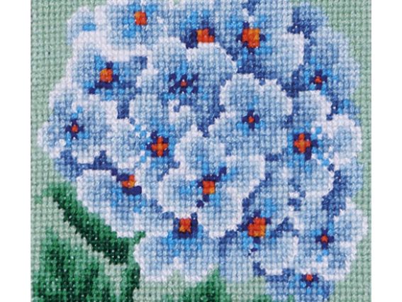 Блакитна гортензія, М-88 ВДВ набір для вишивання нитками Блакитна гортензія, М-88 ВДВ набір для вишивання нитками