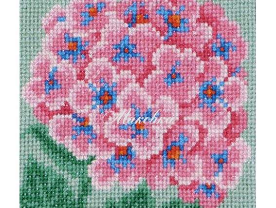 Рожева гортензія, М-89 ВДВ, набір для вишивання нитками Рожева гортензія, М-89 ВДВ, набір для вишивання нитками