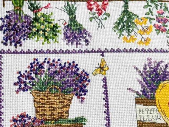 Набір для вишивання нитками М-0289 Лавандовий рай , ВДВ семплер