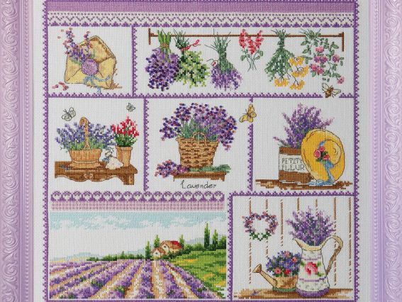 Набір для вишивання нитками М-0289 Лавандовий рай , ВДВ семплер
