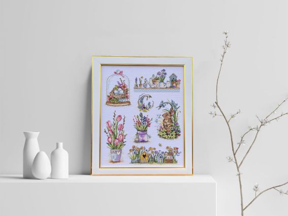 Набір для вишивання нитками М-0295 Розмаїття весни, ВДВ семплер