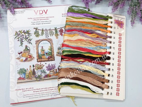Набір для вишивання нитками муліне М-0303 Магія ароматів, ВДВ семплер
