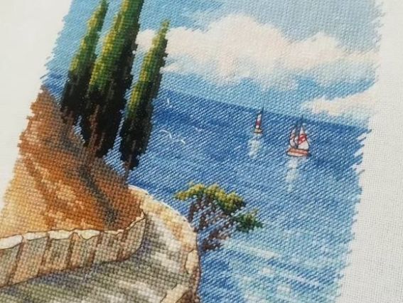 Набор для вышивания нитками М-0318 Лазурная мечта, ВДВ  семплер