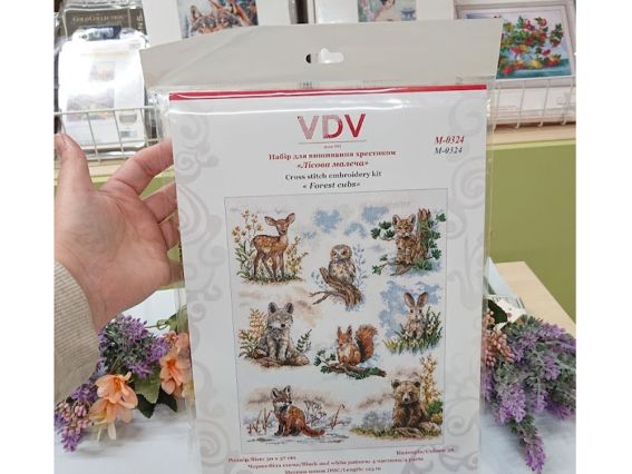 Набір для вишивання нитками муліне М-0324 Лісова малеча, ВДВ семплер
