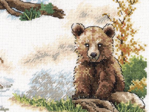 Набір для вишивання нитками муліне М-0324 Лісова малеча, ВДВ семплер